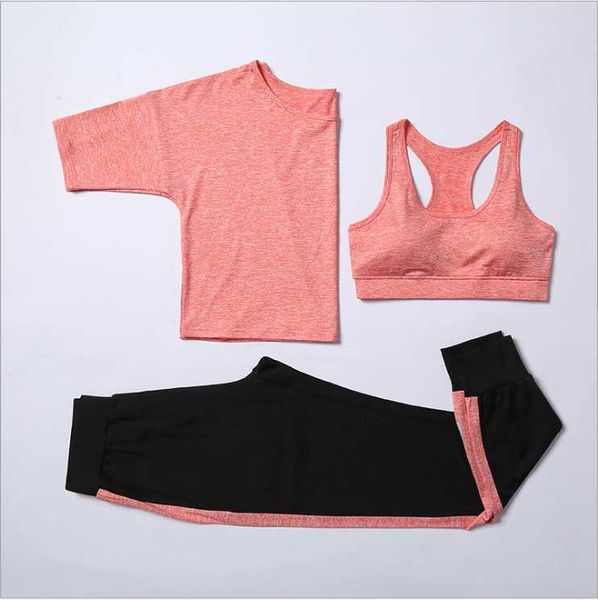 

running sets women seamless yoga set fitness sports suits breathable gym crop bra workout pants, Black;blue