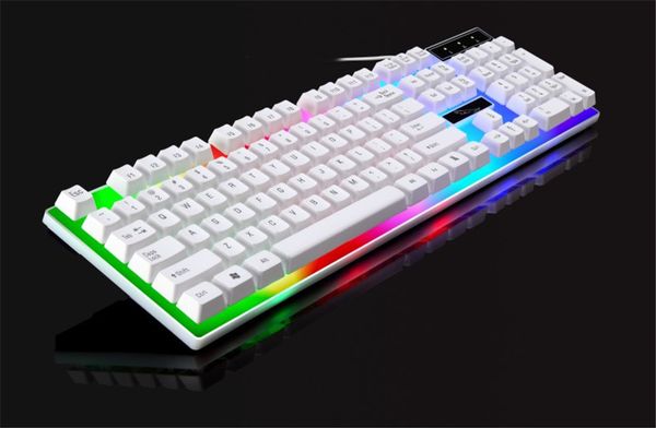 

High Quality G21 Ergonomic LED Colorful Backlight USB Wired Gamer Gaming Keyboard USB Powered for Desktop Laptop PUBG Gamer