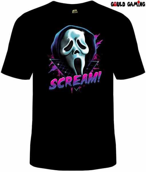 

scream movie ghost face mask t-shirt horror halloween sizes new, White;black