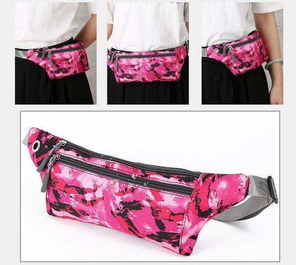 

5colors fashion camouflage waist bag nylon waterproof tactical waist bag running mountaineering outdoor sport pack phone belt bag an2802