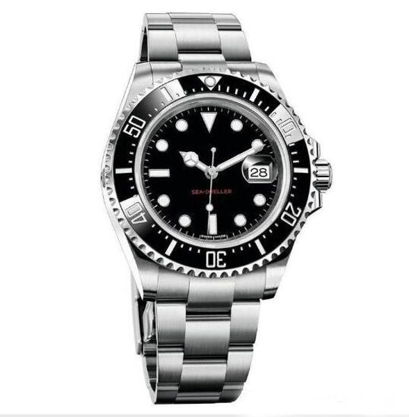 

luxury mens red sea-dweller 43mm 126600 mens watch automatic movement sweep mechanical ceramic bezel original clasp wristwatch, Slivery;brown