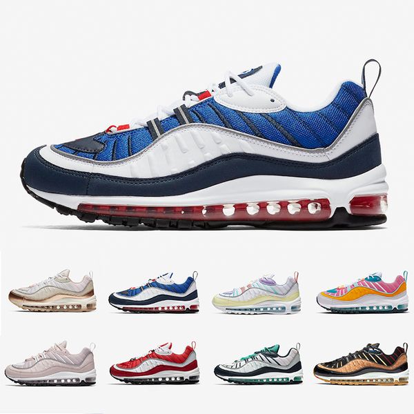 

Hot Gundam South Beach 98 mens running shoes Gym Red Barely Rose Gold Easter 98s Walking men women trainers outdoor sports sneakers 36-45