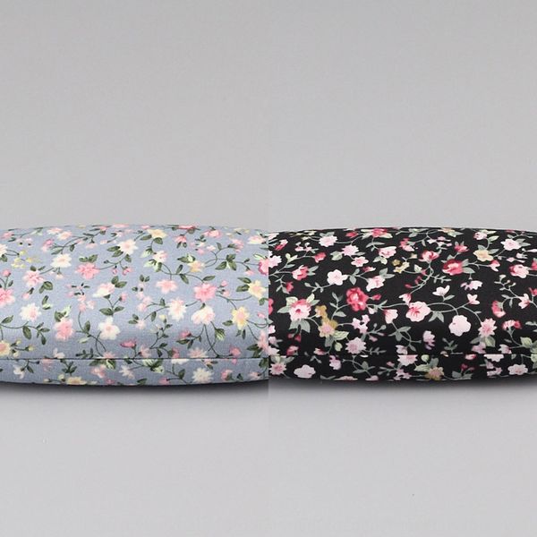 

xis5a handmade cotton linen cloth chinese style simple cotton floral cloth floral folding case case twist glasses box glasses box pastoral s