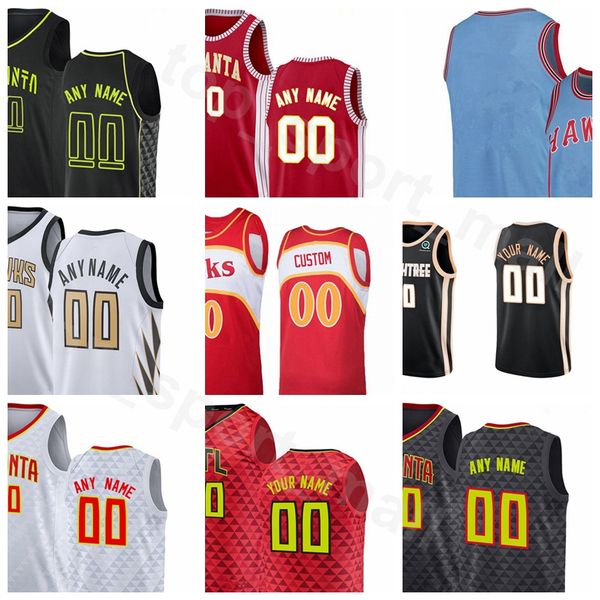 

print basketball 17 onyeka okongwu jersey damian jones kevin huerter dewayne dedmon vince carter jeff teague treveon graham young tony snell, Black;red