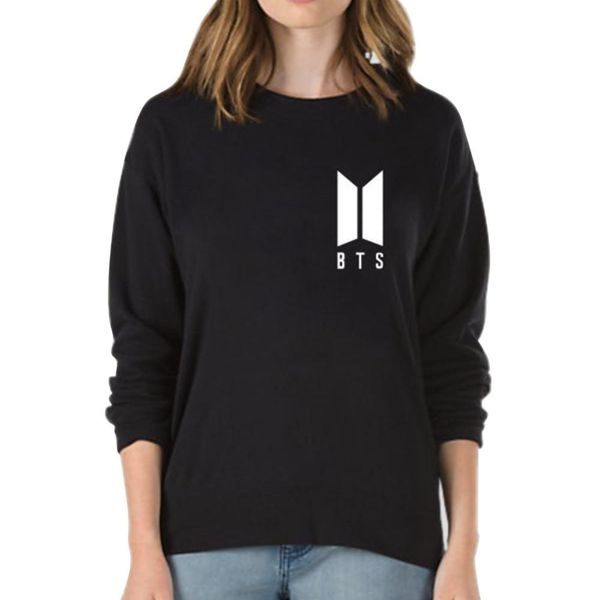 

women bangtan bts kpop sweatshirts harajuku hoodies women hoodies love yourself album ladies clothes new tide, Black