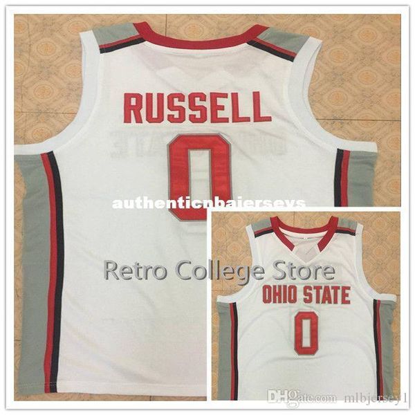 

ohio state buckeyes #0 d'angelo russell retro basketball jersey all size embroidery stitched customize any name and name xs-6xl vest je, Black;blue