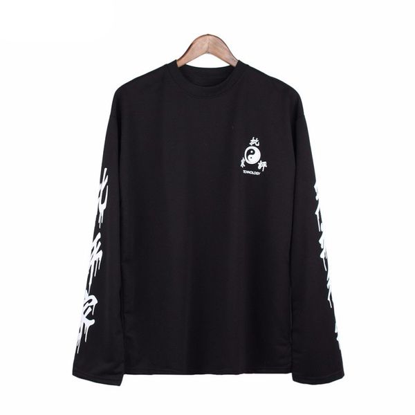 

harajuku punk gothic women streetwear cutting edge science letter print pullover long sleeve tracksuit new sweatshirts, Black