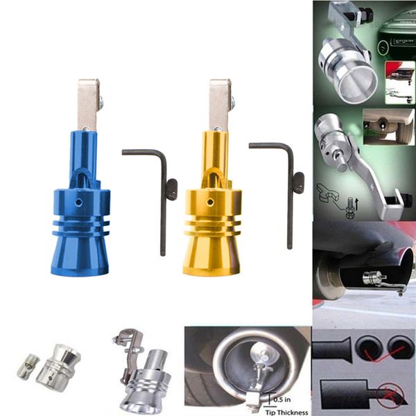 

aluminum alloy exhaust pipe oversized roar maker car auto exhaust pipe loud whistle sound maker car repair accessories s/m/l/xl