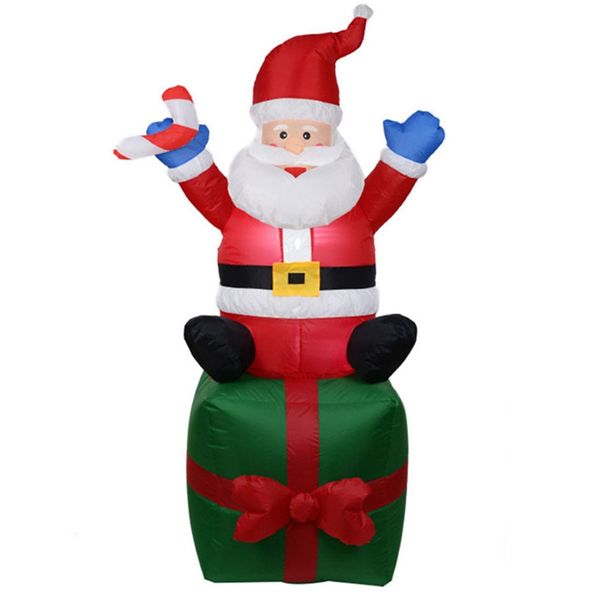New 1 8m High Automatic Inflatable Santa Claus Light Inflatable