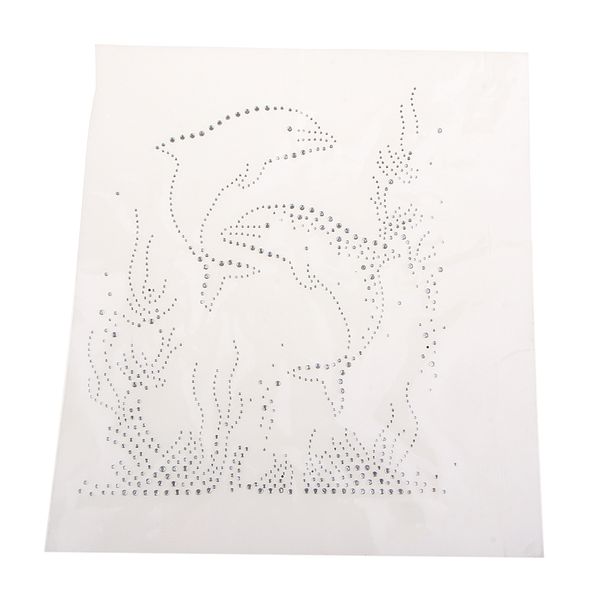 

bling ix rhinestone transfer iron on motif applique \"dolphin\", Black