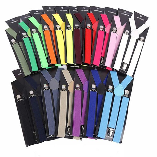 

2,5 см унисекс suspender пояс урожай мужчины suspender рубашка stay мода solid color брекеты повседневный 3 clips британский стиль аксессуар, Black