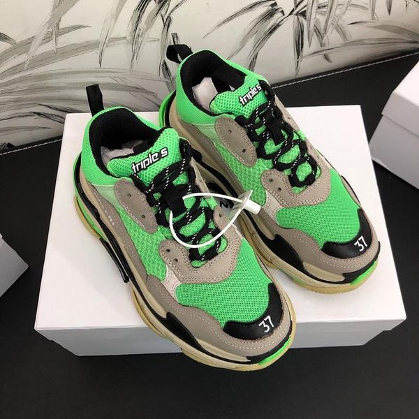 

sale track paris triple s orange yellow casual shoes platform sneakers trek mens trainers, Black;red