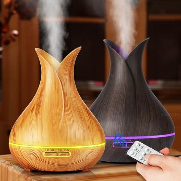 

400ml air diffuser electric aroma diffuser ultrasonic air humidifier wood remote control mistmaker for home
