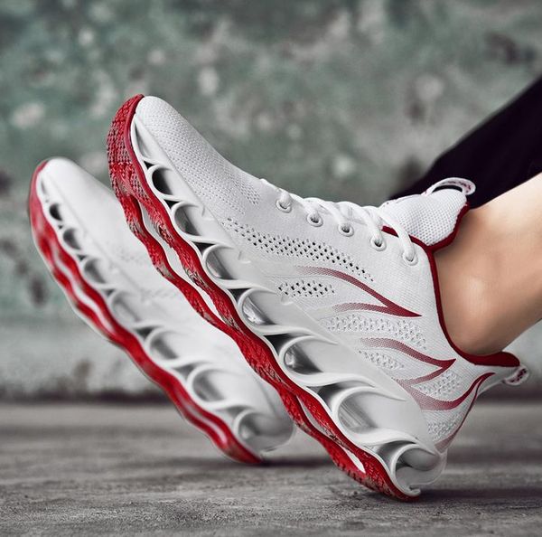

the est upgrade version 2.0 men's blade sneakers mesh flying woven flame running shoes outdoor breathable travel tide shoes in