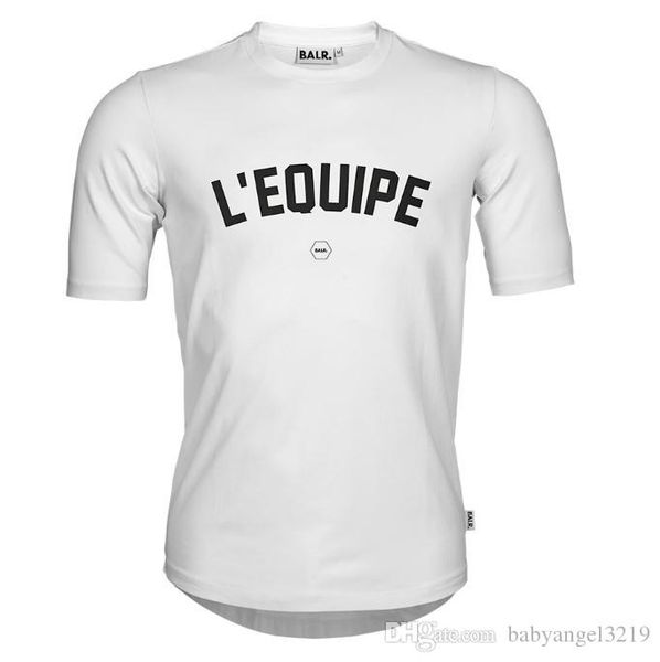

мужчины майка марка balred одежда tee shirt tops 'equipe письмо печати хлопок размер евро tshirt высокое качество фитнес tshirt, White;black
