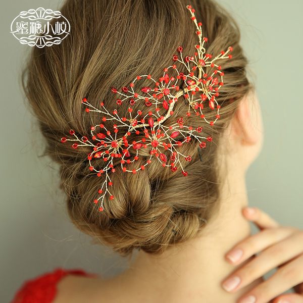 

свадебная вечеринка из бисера жемчужина подарок женщина леди алмаз цветок лист волос украшения для невесты актерского начала выпускной yy-85, Slivery;golden