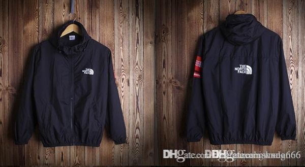 

new arrive :spring and autumn face fashion solid color hooded coat,couple jacket waterproof hoodies, kanye hip hop casual windbreaker aape, Black;brown