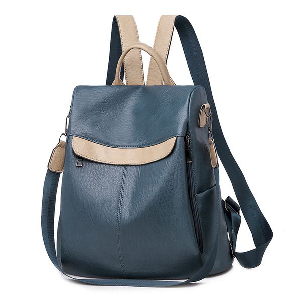 

korean soft pu leahter anti-theft backpack fashion women shoulder bags large schoolbag girls travel bagpack mochila feminina