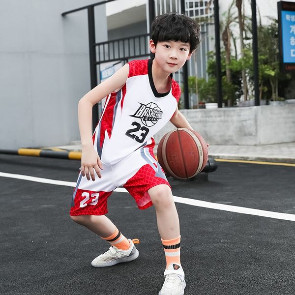 

boy basketball sports children's fashionable letter boy basketball suit handsome sunshine children's suit