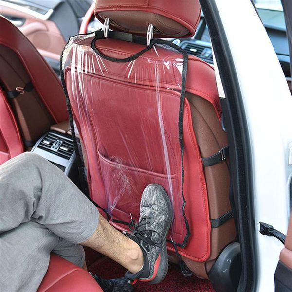 

1pc waterproof car seat back protector pads transparent anti-kick pad anti-dirty seat back mat protetctive cover children kids