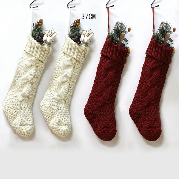 

christmas holiday knitted stocking hanging crochet stock tree ornament decor