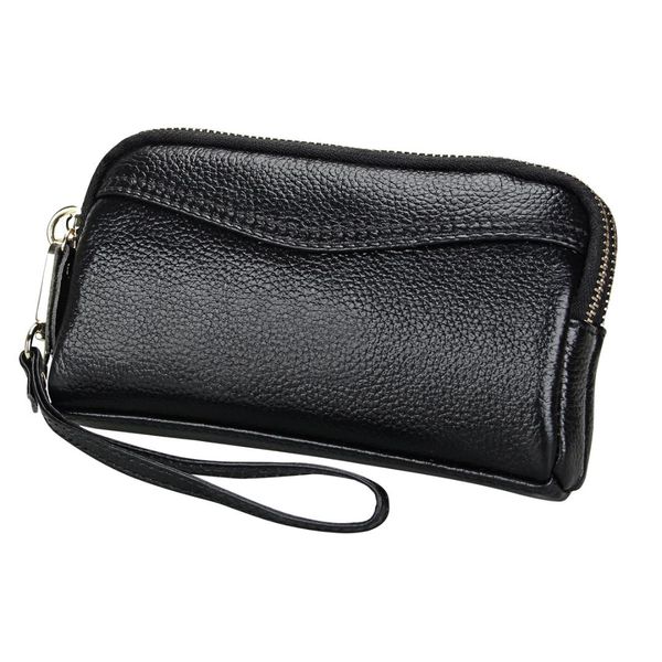 

ougger female wallet bags for money and cards long black pu fashion new arrival england style purse with strap with zipper, Red;black