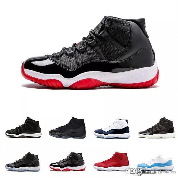 

style 11 11s black out heiress black stingray gym red chicago navy space jams men shoes size us6-us12