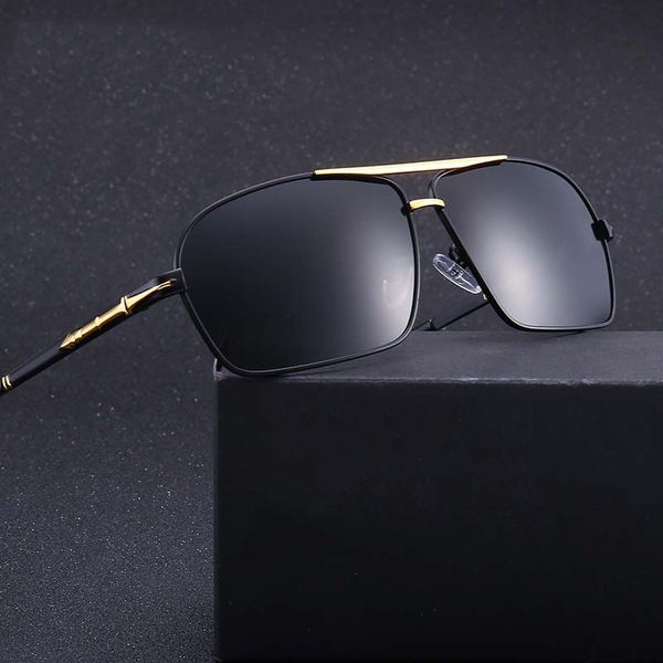 

square polarized sunglasses men fashion pilot aviation sun glasses travel driving male eyewear oculos lunettes de soleil homme, White;black