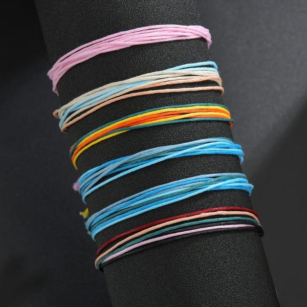

modyle bohemian colorful rope bracelet set vintage bracelet for women beach jewelry accessories, Black