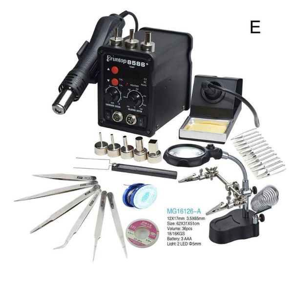 

black erun8586+ digital display electric soldering irons +air gun better smd rework station upgraded 8586