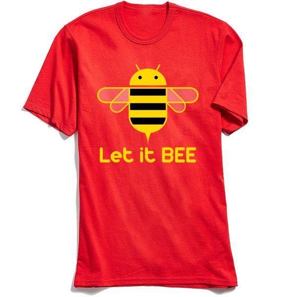Custom Design T Shirts Men Tshirt Let It Bee Printed Streetwear