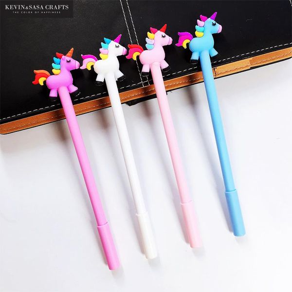 

4pcs/set gel pen unicorn pen stationery kawaii school supplies gel ink school stationery office suppliers kids gifts
