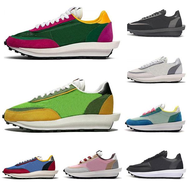 

time limited ldv waffle casual shoes for men women black white grey pine green gusto varsity blue outdoor women sports sneakers size 36-45