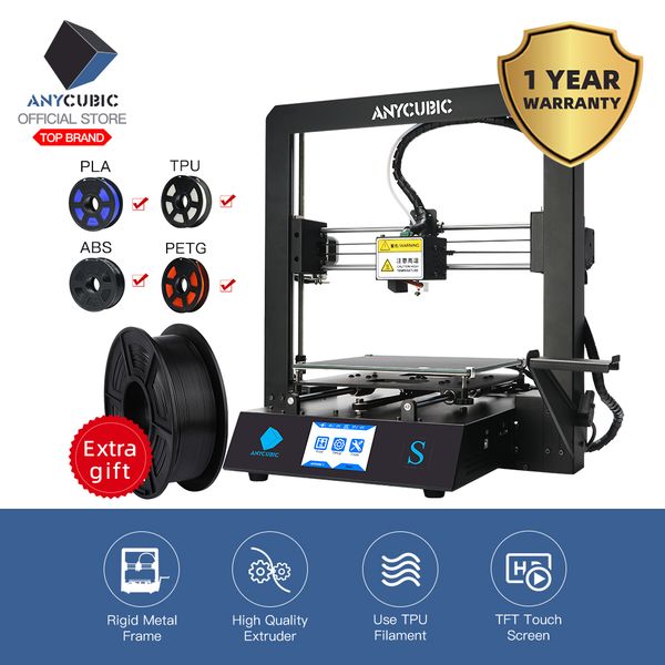

2019 наборы anycubic mega-s 3d upgrade версия для печати большой плюс размер цельнометаллическая tft экран принтера 3d high precision 3d дру