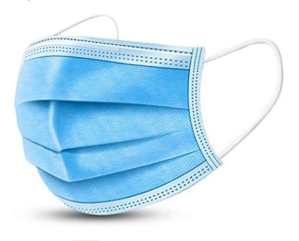 

high grade of 50 pcs disposable face mask antibacterial 3 layer non-woven dust filter mouth cover uk virus anti-flu bacteria proof dropship