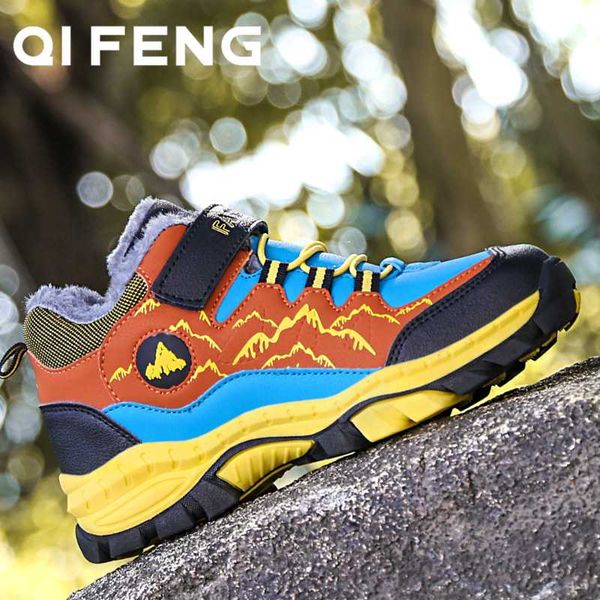 

winter boots for boy kids snow shoes teenagers children hiking shoes walking climbing sneakers leather comfortable nonslip sport