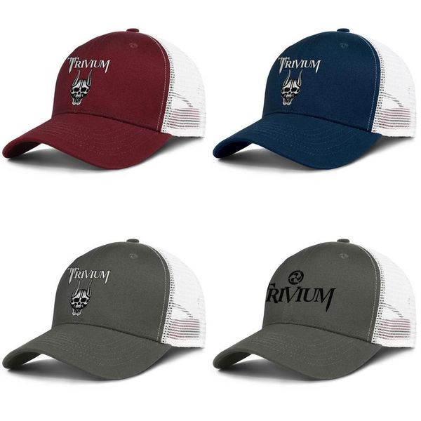 

trivium logo for men and women adjustable trucker meshcap cool fitted cute original baseballhats bandana skull shogun trivium red devil, Blue;gray