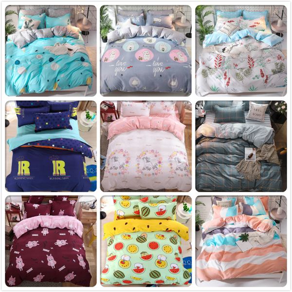 

new fashion soft cotton duvet cover sheet pillowcase 3/4pcs bedding sets kids bed linens single  king size quilt case