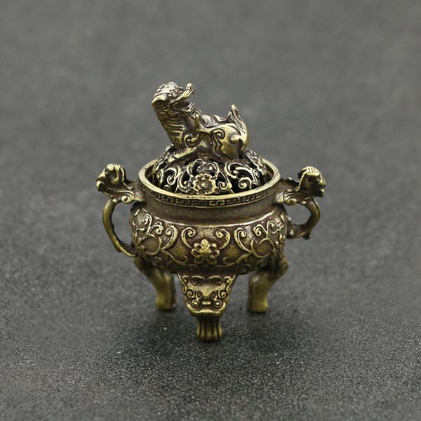 

censer; burner; incense burner solid sand small statue antique pure brass bronze statue religious buddhism active restock requests: 0