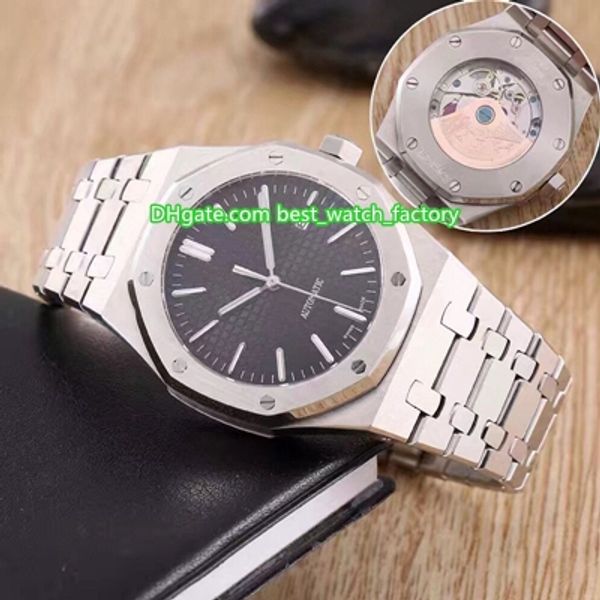 

8 style n8 maker 41mm offshore 15400 15400st 15400sr 316l steel asia 2813 mechanical automatic transparent mens watch watches, Slivery;brown