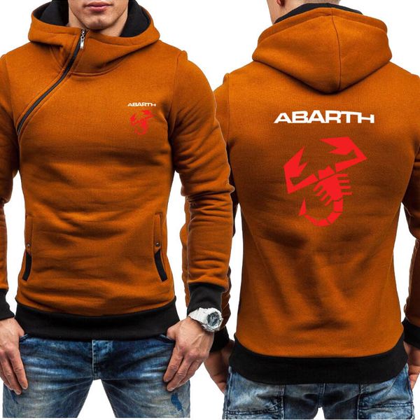 

men hoodies abarth car logo print casual hiphop harajuku long sleeve fleece warm hooded sweatshirts mens zipper jacket h