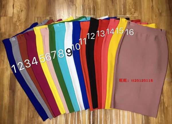 

2019 stretchy elastic women knee length celebrity bandage skirts slim solid color pencil skirt drop shipping, Black;gray