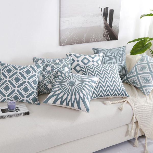 

lanlan elegant embroidery cushion cover car sofa home decorative cushion cover