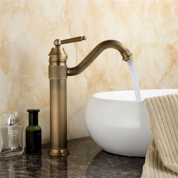 

antique copper brass 360rotatable basin sink faucet bathroom cold and water mixer tap classic single handle deck mounted