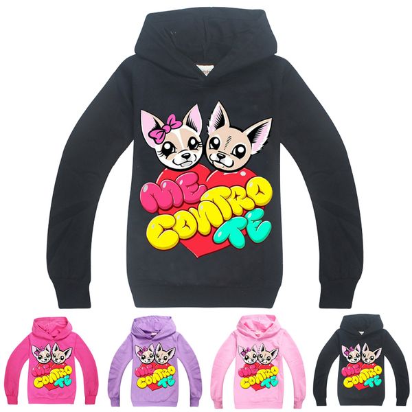 

me contro te cute dogs kids hoodies spring and autumn 4 colors 6-14t kids girls pullover hoodies sweatshirts kids designer clothes dhl ss302, Black