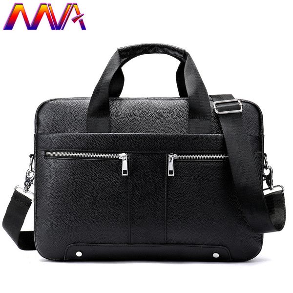 

mva genuine leather men`s briefcase newly arrival men`s vintage handbag notebook computer shoulder bag casual men briefcase