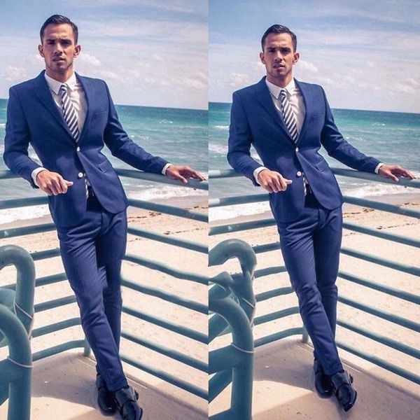 

custom homme fashion office business blazer suit with pant gentlemen dress men two buttons bule ropa formal hombres(jacket+pant, White;black