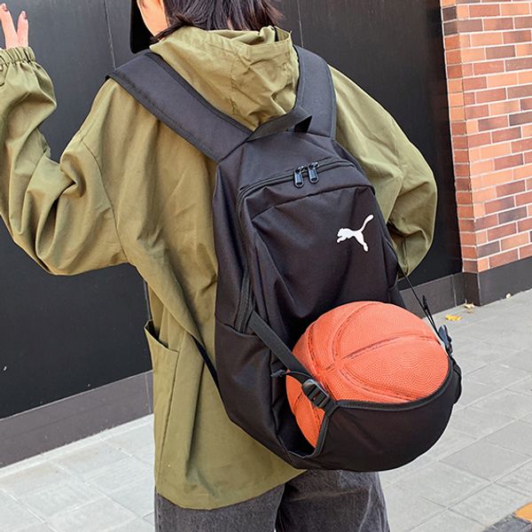 

2020 womens mens teenager students shoulders bag backpack package black solid color basketball all-matching schoolbag qs b103928z