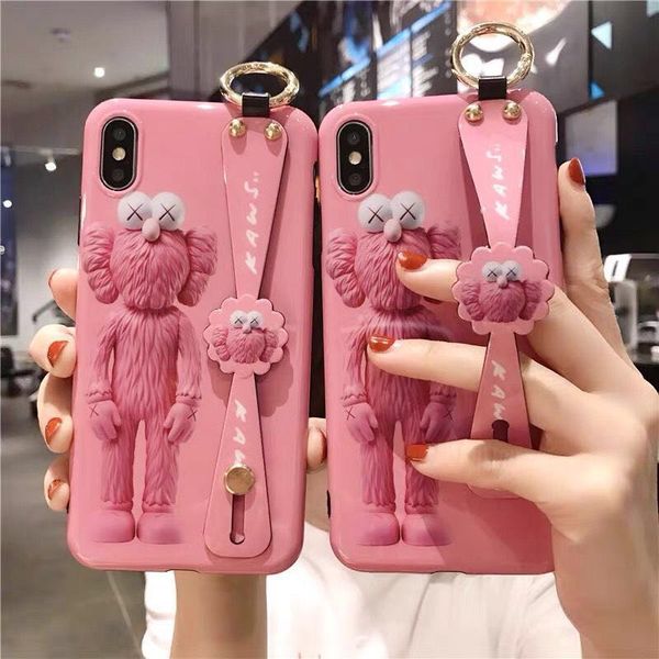 

classic pink kaws phone case for iphone 11 pro xs max xr x 7 8 plus silicone case