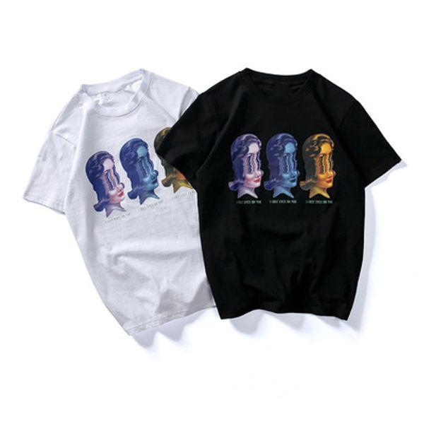 

mens vintage print cotton breathable t-shirts hip hop street short sleeve tee male 2019 fashion tops, White;black